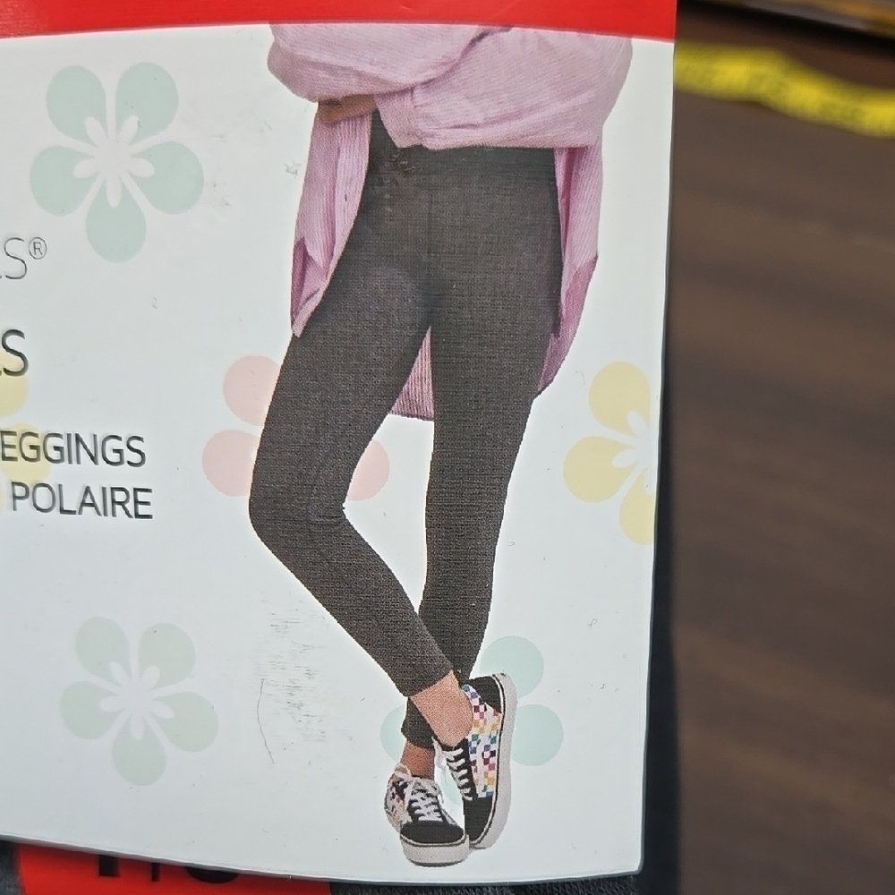Tuff Athletics Black and Dark Grey 2 Pack Fleece Lined Leggings